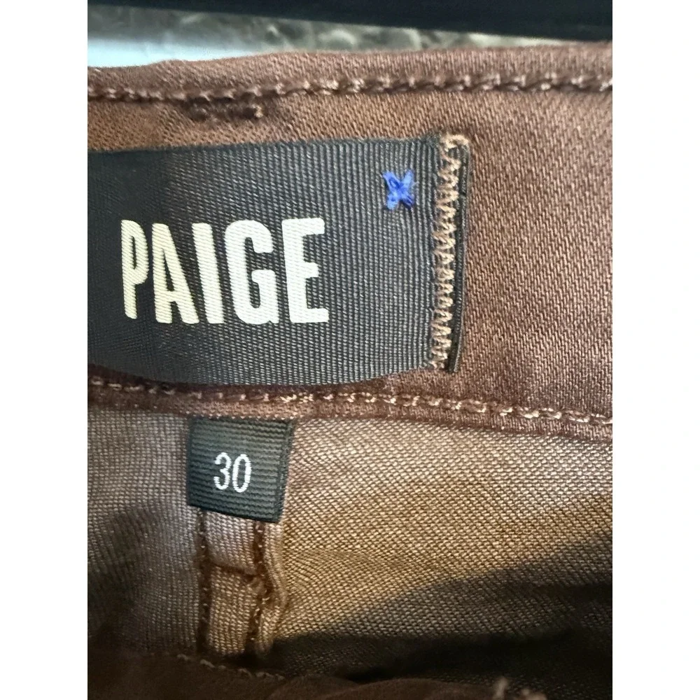 Paige Federal Pants Mens 30 Brown Stretch Chino Casual Designer 30x33